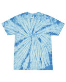 Colortone Tie-Dye Youth 5.4 oz. 100% Cotton Spider T-Shirt CD101Y SPIDER BABY BLUE Primary