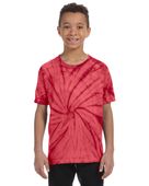 Colortone Tie-Dye Youth 5.4 oz. 100% Cotton Spider T-Shirt CD101Y SPIDER RED Primary