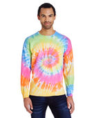 Colortone Tie-Dye Adult 5.4 oz. 100% Cotton Long-Sleeve T-Shirt CD2000 ETERNITY Primary