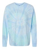 Colortone Tie-Dye Adult 5.4 oz. 100% Cotton Long-Sleeve T-Shirt CD2000 LAGOON Primary