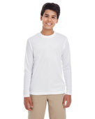 Ultraclub Youth Cool & Dry Performance Long-Sleeve Top 8622Y WHITE Primary