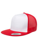 Yupoong Adult 5-Panel Classic Trucker Cap 6006 RED/ WHT/ RED Primary