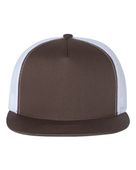 Yupoong Adult 5-Panel Classic Trucker Cap 6006 BROWN/ WHITE Primary