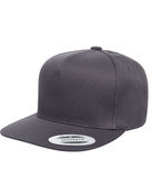 Yupoong Adult 5-Panel Cotton Twill Snapback Cap Y6007 DARK GREY Primary
