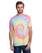 Tie-Dye Adult Burnout Festival T-Shirt CD1090 PASTEL Primary