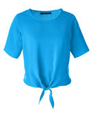 Devon & Jones Ladies' Perfect Fit Tie-Front Blouse DP617W OCEAN BLUE Primary