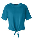 Devon & Jones Ladies' Perfect Fit Tie-Front Blouse DP617W DARK TEAL Primary