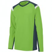 Augusta Adult Oblique Long Sleeve Jersey 2506 LIME/SLATE/WHITE Primary