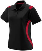 Womens 2-Color, 4-Button Polo Shirt (WS -Silver,Red,Orange,Sky), (WM -Silver)