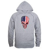 Rapid Dominance Graphic Pullover Skull Flag Hoodie TS4-801 HEATHER GREY Primary