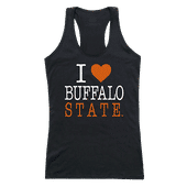 W Republic Women's I Love Tank Shirt Buffalo State College Bengals 532-107