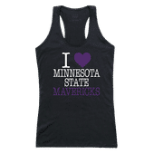 W Republic Women's I Love Tank Shirt Minnesota State Mavericks 532-132
