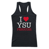 W Republic Women's I Love Tank Shirt Youngstown State Penguins 532-159