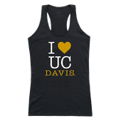 W Republic Women's I Love Tank Shirt California Davis Aggies 532-161