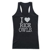 W Republic Women's I Love Tank Shirt Rice Owls 532-172