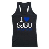 W Republic Women's I Love Tank Shirt San Jose State Spartans 532-173