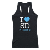 W Republic Women's I Love Tank Shirt San Diego Toreros 532-197
