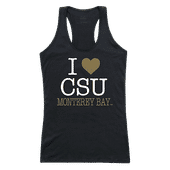 W Republic Women's I Love Tank Shirt Cal State Monterey Bay Otters 532-206