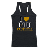 W Republic Women's I Love Tank Shirt Florida International Golden Panthers 532-219
