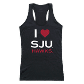 W Republic Women's I Love Tank Shirt Saint Joseph's University Hawks 532-232