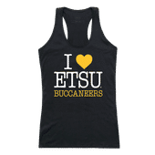 W Republic Women's I Love Tank Shirt East Tennessee State Buccaneers 532-294