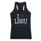 W Republic Women's I Love Tank Shirt Lake Superior State University Lakers 532-325