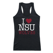 W Republic Women's I Love Tank Shirt Northern State University Wolves 532-355