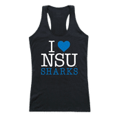 W Republic Women's I Love Tank Shirt Nova Southeastern Sharks 532-358