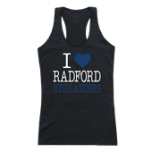 W Republic Women's I Love Tank Shirt Radford Highlanders 532-366