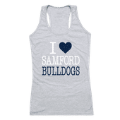 W Republic Women's I Love Tank Shirt Samford University Bulldogs 532-375