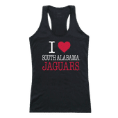 W Republic Women's I Love Tank Shirt South Alabama Jaguars 532-382