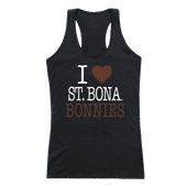 W Republic Women's I Love Tank Shirt Saint Bonaventure University Bonnies 532-386