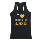 W Republic Women's I Love Tank Shirt Wisconsin Eau Claire Blugolds 532-409