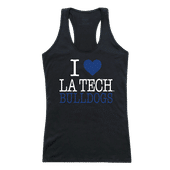 W Republic Women's I Love Tank Shirt Louisiana Tech Bulldogs 532-419