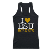 W Republic Women's I Love Tank Shirt Emporia State University Hornets 532-423