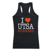 W Republic Women's I Love Tank Shirt Texas San Antonio Roadrunners 532-435