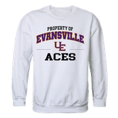 W Republic Property Of Crewneck Sweatshirt University Of Evansville Purple Aces 545-424