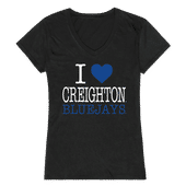 W Republic Women's I Love Shirt Creighton University Bluejays 550-118