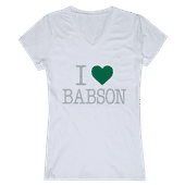 W Republic Women's I Love Shirt Babson College Beavers 550-263