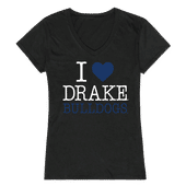 W Republic Women's I Love Shirt Drake University Bulldogs 550-292