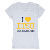 W Republic Women's I Love Shirt East Tennessee State Buccaneers 550-294