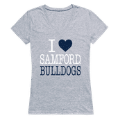 W Republic Women's I Love Shirt Samford University Bulldogs 550-375
