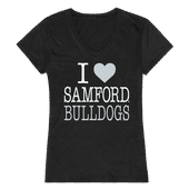 W Republic Women's I Love Shirt Samford University Bulldogs 550-375