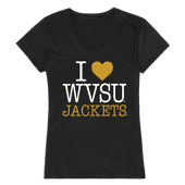 W Republic Women's I Love Shirt West Virginia Mountaineers 550-404