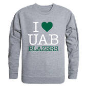 W Republic I Love Crewneck Sweatshirt Uab Blazers 552-101