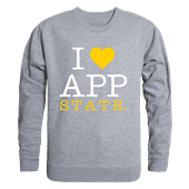 W Republic I Love Crewneck Sweatshirt Appalachian State Mountaineers 552-104