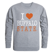 W Republic I Love Crewneck Sweatshirt Buffalo State College Bengals 552-107