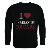 W Republic I Love Crewneck Sweatshirt Charleston Cougars 552-115