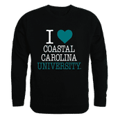 W Republic I Love Crewneck Sweatshirt Coastal Carolina Chanticleers 552-116