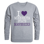 W Republic I Love Crewneck Sweatshirt Minnesota State Mavericks 552-132